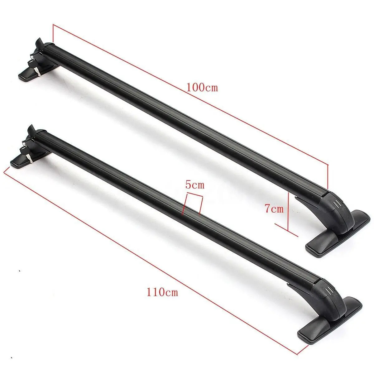 Barres de Toit Transversales Universelles Aluminium Antivol