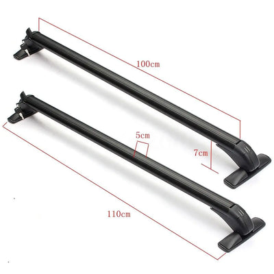 Barres de Toit Transversales Universelles Aluminium Antivol