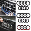 Emblème de Calandre Audi Quatre Anneaux Noir et Argent