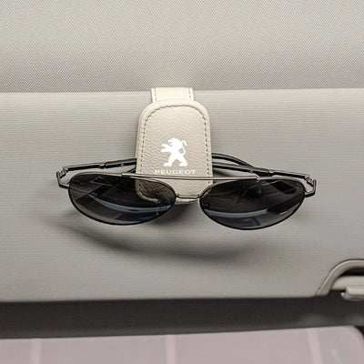 Clip Porte-Lunettes de Pare-Soleil Cuir Peugeot 206 308 3008
