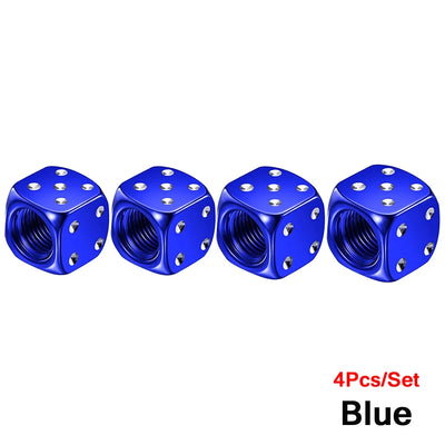 Bouchons de Valve Universels Dés Aluminium Anti-Poussière