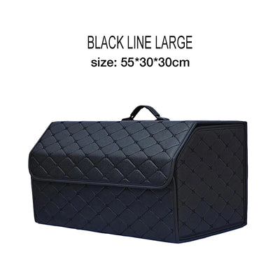 Organisateur de Coffre Voiture Cuir Matelassé Pliable