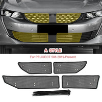 Filet de Calandre Peugeot 508 2019-2025 Anti-Insectes, Grille de Protection en Maille Métal, Style A ou B