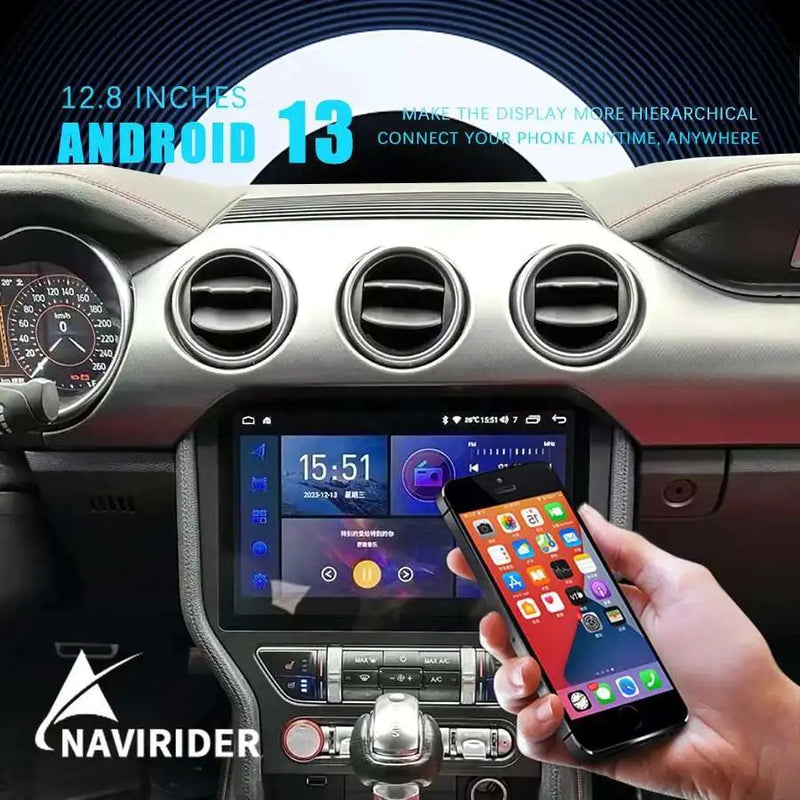 Autoradio Android Ford Mustang 2015-2021 Écran QLED Double Système CarPlay GPS DSP