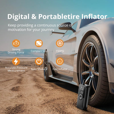 Gonfleur de Pneu Sans Fil Rechargeable CARSUN 94 PSI