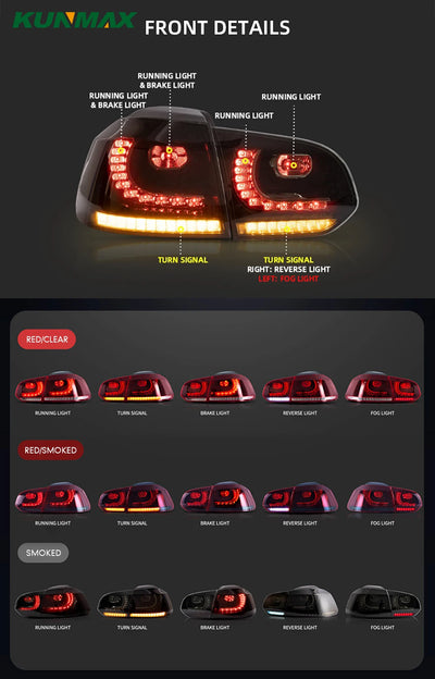 Feux Arrière LED Volkswagen Golf 6 R20 2008-2013