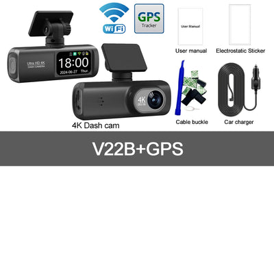 Dashcam Kocam V21 4K GPS Wi-Fi Double Objectif