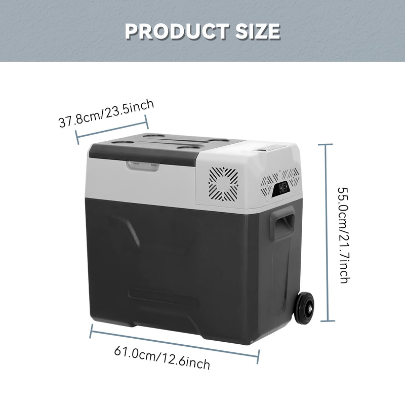 Réfrigérateur de Voiture Podofo 30 L 40 L 50 L Glacière à Compresseur sur Roulettes 12/24 V