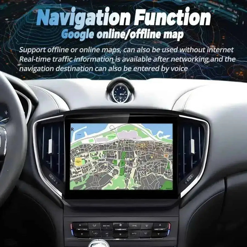 Autoradio Android Maserati Ghibli 2014-2020 Écran QLED 10 pouces CarPlay 4G Version Best GPS