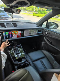 Autoradio Double Écran 12,3 + 12,3 Pouces Porsche Macan 2018-2024 Android CarPlay GPS 4G