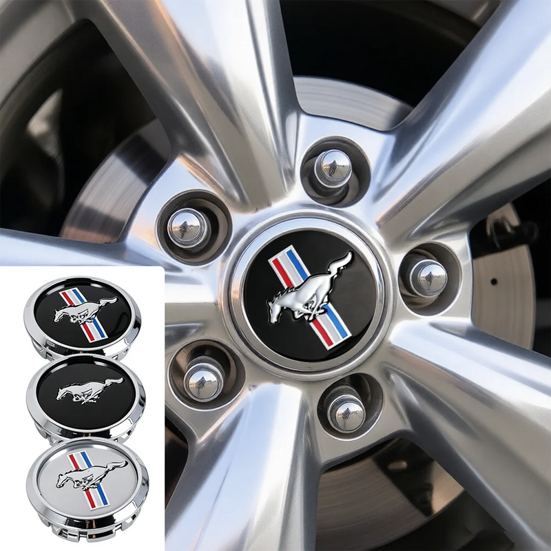 Cache-Moyeux Ford Mustang Shelby Focus Ranger Kuga 68mm — gros plan