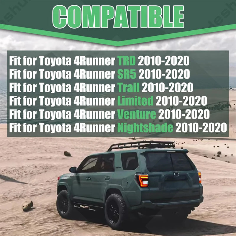 Feux Arrière LED Toyota 4Runner 2010-2023 Paire Fumée