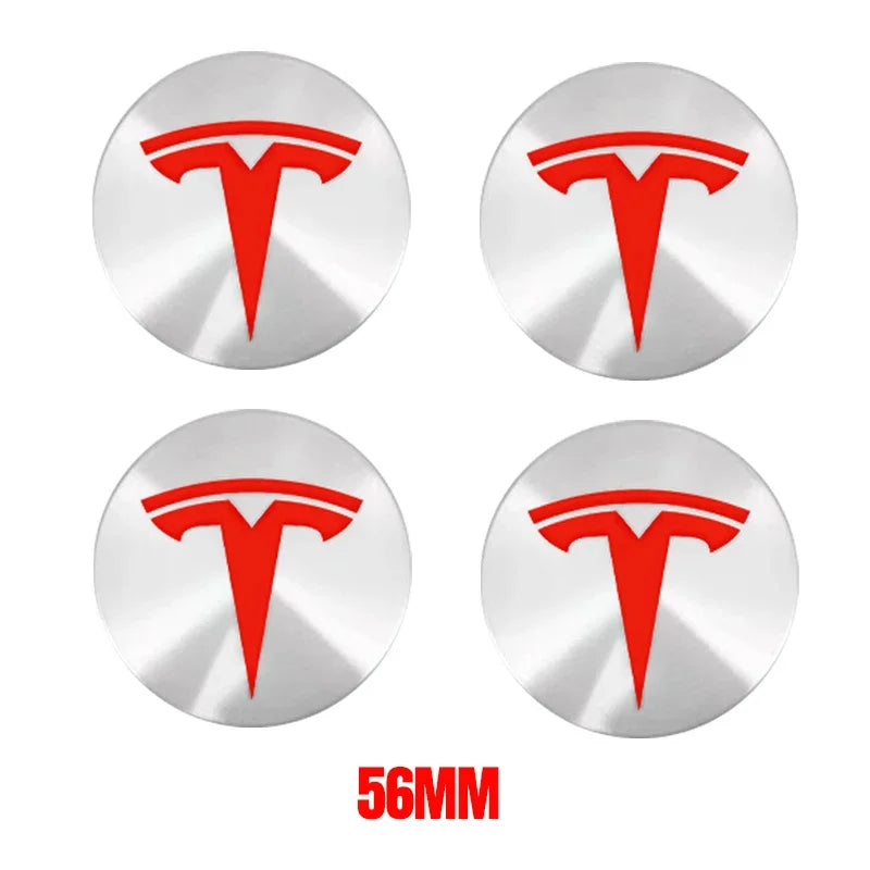 Cache-Moyeux Tesla Model 3 Y S X 56mm Logo — exemple de montage