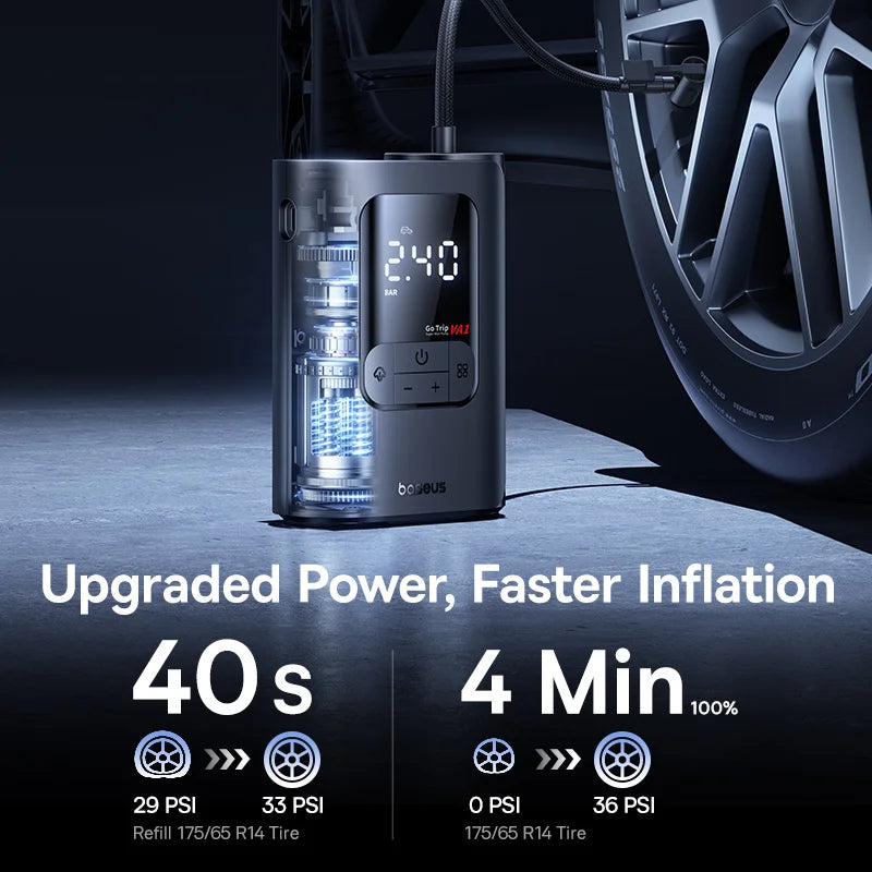 Gonfleur de Pneu Baseus GoTrip VA1 Pro et Max 7500 mAh
