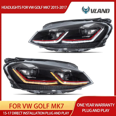 Phares LED Volkswagen Golf 7 2015-2017 Vland DRL