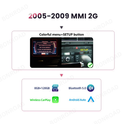 Autoradio BONROAD CarPlay Audi A6 C6 4F 2005-2011