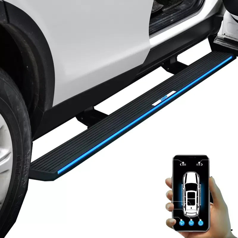 Marchepieds Électriques Toyota Hilux Revo Vigo Aluminium Rétractables Latéraux
