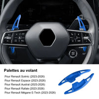 Palettes au Volant Renault Austral Espace Scénic Rafale Mégane E-Tech Aluminium Effilées