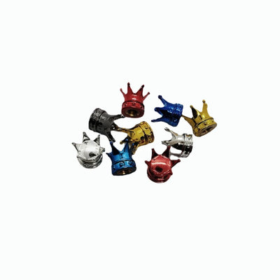 Bouchons de Valve Universels Couronne Métal Anti-Poussière