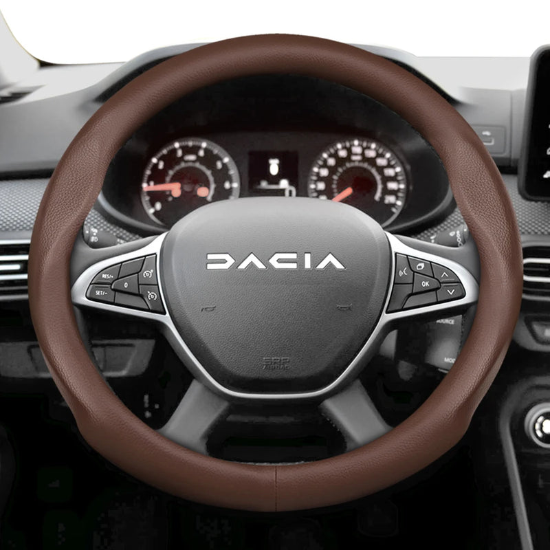 Housse de Volant en Cuir Respirant Ultra-Mince Dacia Sandero Stepway Duster Jogger Bigster Spring Logan