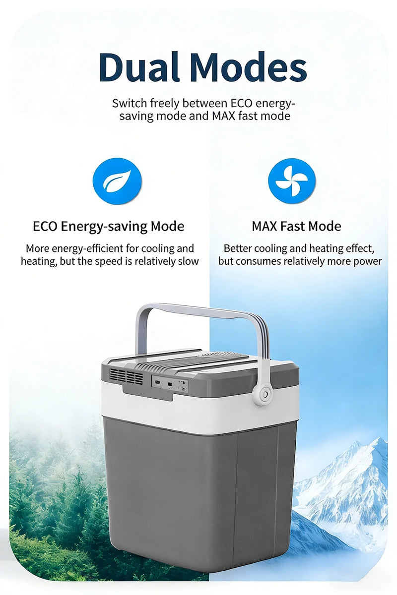 Glacière Électrique Voiture 24 L 12 V 220 V Froid et Chaud