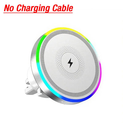 Support Téléphone Voiture Magnétique Anneau RGB Charge Rapide