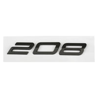 Logo Peugeot 208, 308, 408, 408X, 508 et 508L en ABS 3D, Emblème Lettres de Coffre Noir Brillant, Argent ou Gris