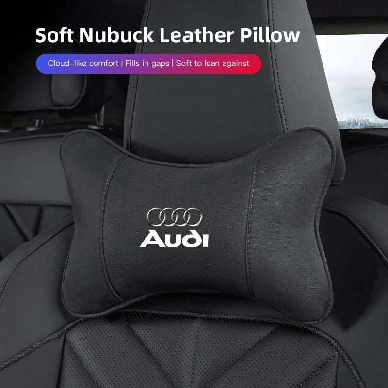 Coussin de Nuque Suédine Appuie-Tête Voiture Audi Q7 A6 — vue d'ensemble