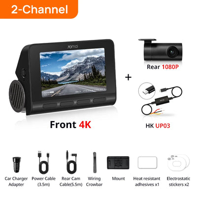 Dashcam 70mai A810 4K Avant Arrière GPS ADAS