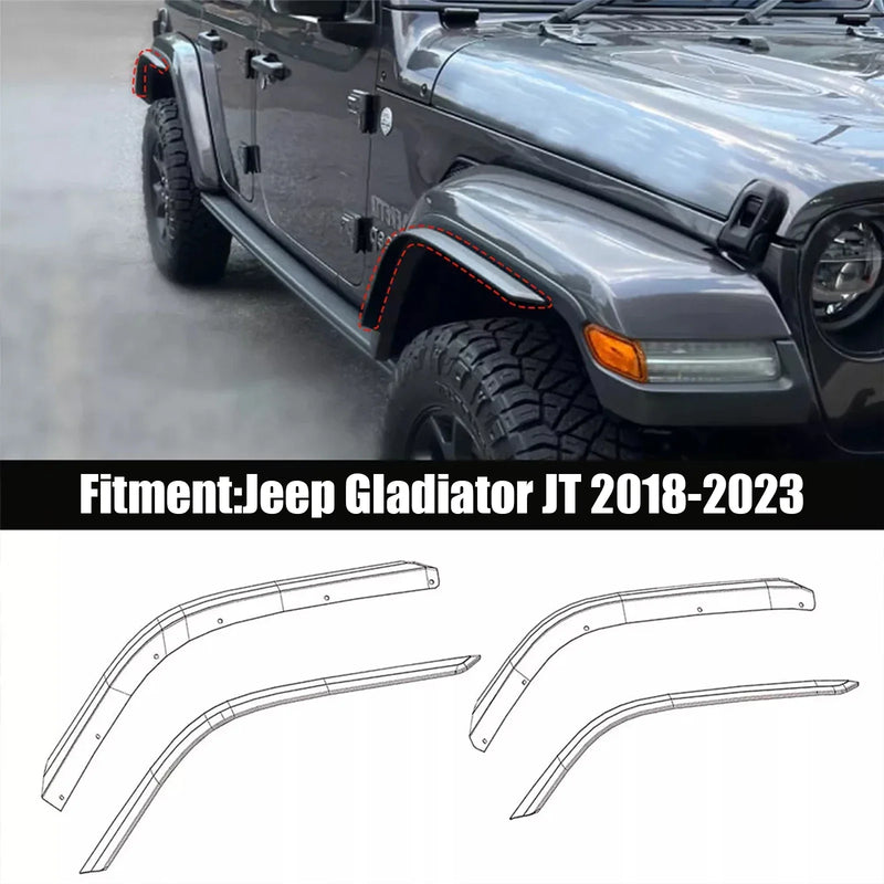 Élargisseurs d'Ailes Jeep Gladiator JT 2018-2023 4 Pièces