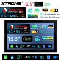 Autoradio XTRONS Android 14 Range Rover L405 et Sport L494 2013-2016 Écran 13,3 Pouces CarPlay Système Bosch