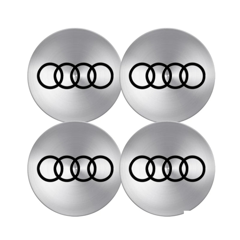 Cache-Moyeux Audi A3 A4 S line 56mm 60mm 63mm 68mm — détail du support