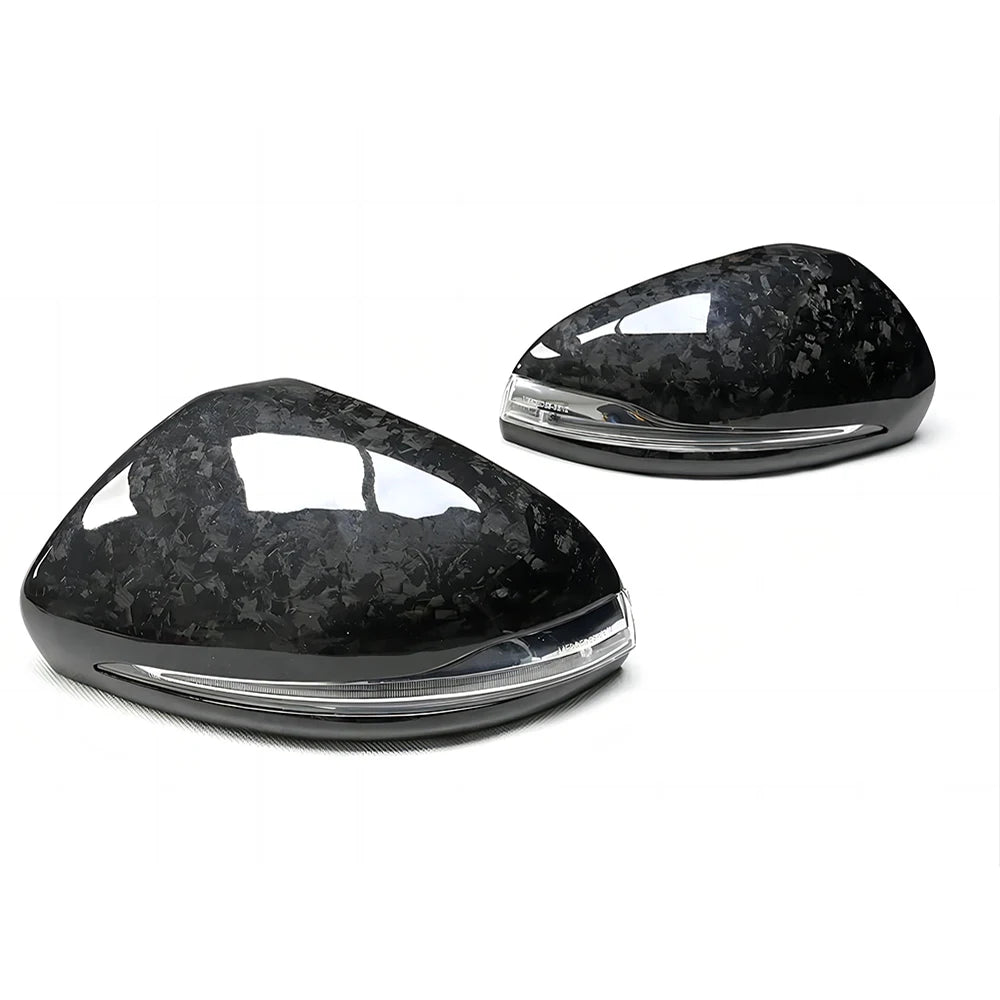 Coque de Rétroviseur Mercedes GLC X253, EQA, EQB X243, EQC N293 en Carbone Véritable de Remplacement, Sec, Forgé ou Liseré Rouge