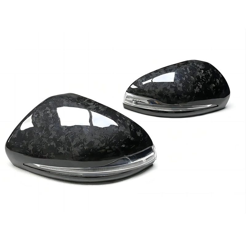 Coque de Rétroviseur Mercedes GLC X253, EQA, EQB X243, EQC N293 en Carbone Véritable de Remplacement, Sec, Forgé ou Liseré Rouge