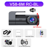 Dashcam 4K UHD Wi-Fi avec GPS, Caméra de Recul 4K en Option, Vision Nocturne et Surveillance de Stationnement 24 h