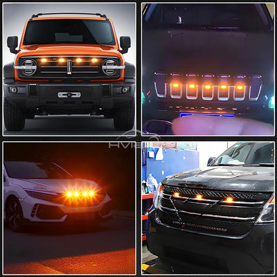 Éclairage LED Ambre Universel 12V Voiture 4 Pièces