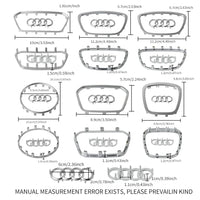 Logo Audi Autocollant 4 Anneaux Électroplaqué A3 A4 Q5