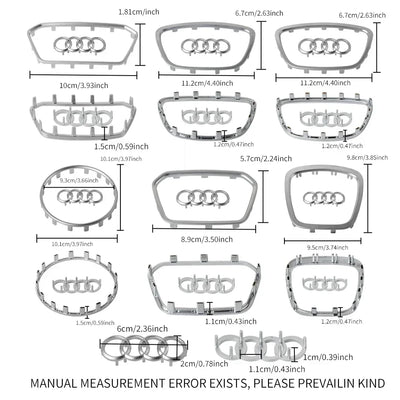 Logo Audi Autocollant 4 Anneaux Électroplaqué A3 A4 Q5