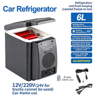 Mini Frigo Voiture 6 L 12 V 220 V Froid et Chaud