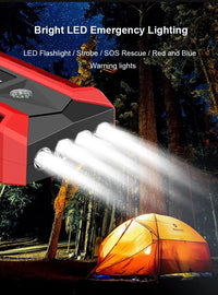 Booster de Batterie Voiture 12V Portable avec Lampe LED et Ports USB