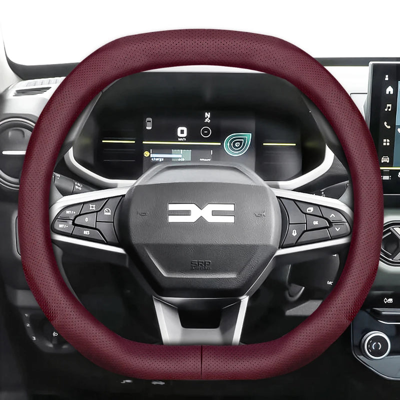Housse de Volant en Cuir Respirant Ultra-Mince Dacia Sandero Stepway Duster Jogger Bigster Spring Logan