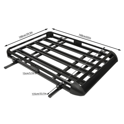 Panier de Toit Aluminium 140 cm Charge 150 kg