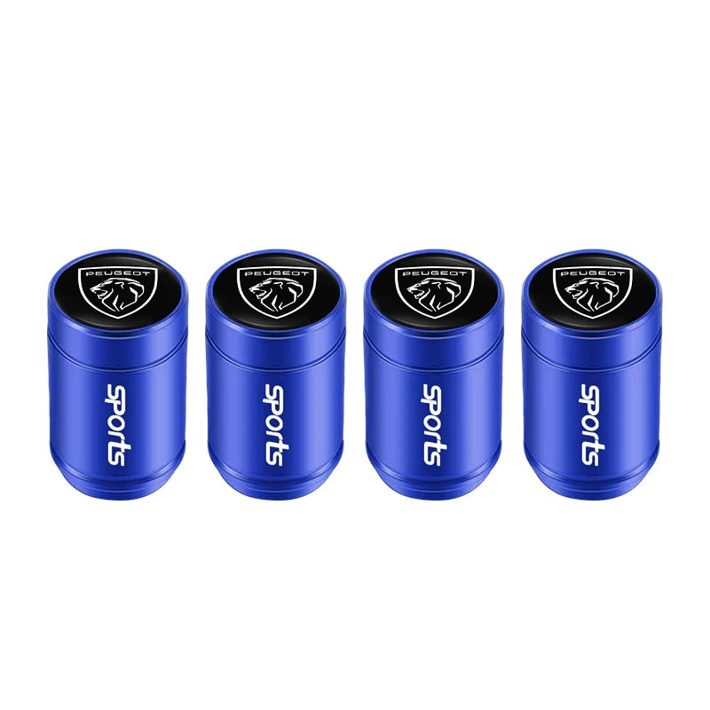 Bouchons de Valve Peugeot 208 308 508 Anti-Poussière — vue de face