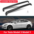 Barres de Toit Verrouillables Tesla Model 3 et Model Y 2017-2026 en Aluminium Antivol