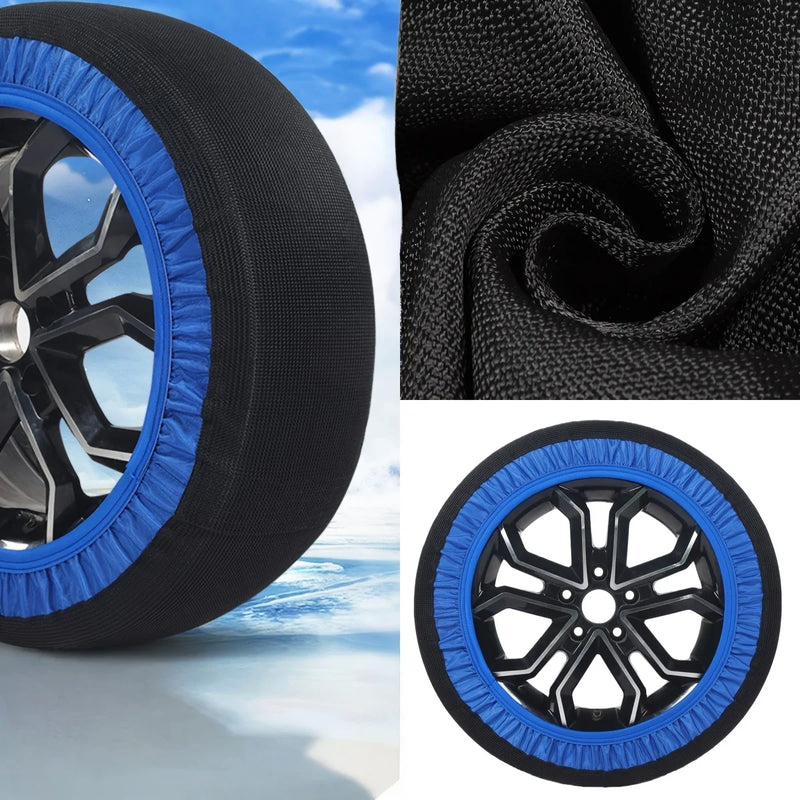 Chaussette à Neige Textile Bleue à l'Unité pour Voiture et SUV