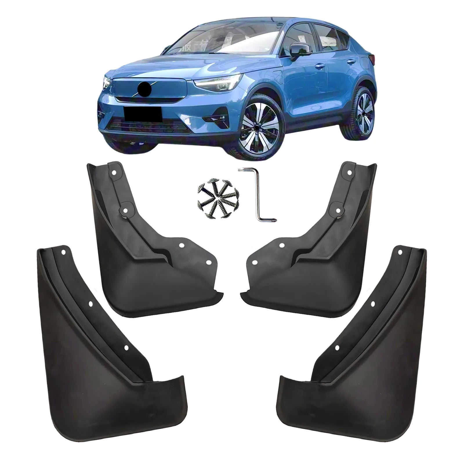 Bavettes Garde-Boue Volvo C40 EC40 Jeu de 4 Avant et Arrière