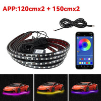 Éclairage d'Ambiance Néon RGB Flexible Sous Châssis Voiture