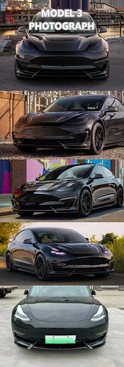 Lame Avant Tesla Model 3 Model Y 2016-2024 Look Carbone