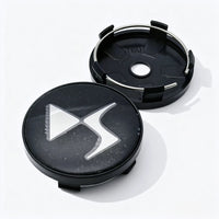 Cache-Moyeux DS DS3 DS5 60mm Noir et Argent — détail de finition