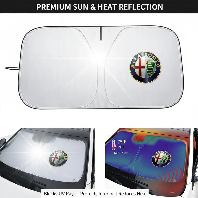 Pare-Soleil Pliable Alfa Romeo Giulia Stelvio Giulietta 147 156 159 Mito Tonale Anti-UV Pare-Brise